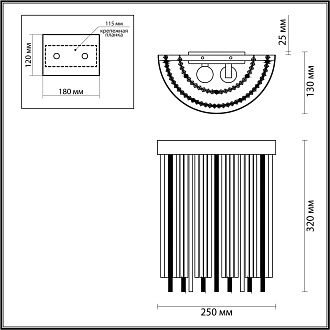 Настенное бра Odeon Light York 4788/2W, золото