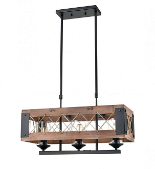 Подвесной светильник 26*60*100 см, 3*E27 античный черный Vele Luce Cubo VL6052P03