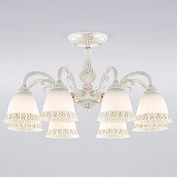 Классическая люстра 63 см Eurosvet Campina 60107/8 белый с золотом