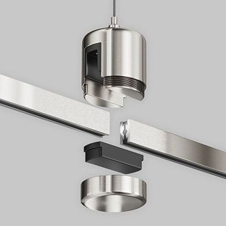 Подвес тросовый с прямым коннектором питания Maytoni Flarity TRA157SW-IPC1-PT, платина