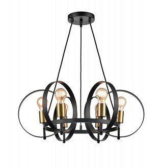 Подвесная люстра Vele Luce Liberty VL6302P06, диаметр 40 см, черный