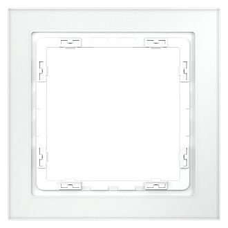 Рамка стеклянная Voltum S70 на 1 пост, белый,матовый,стекло Стекло/пластик матовая VLS110102