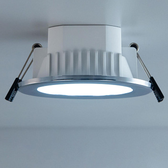 Светильник встроенный 11*4,2 см, LED*7 W, 3000-5500-4000 К, Хром Citilux Акви CLD008111V, вр 9 см