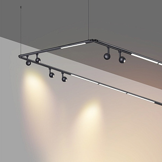 Светильник диммируемый (управление - пульт ДУ арт.359391 или приложение Smart Life) LED 8W 48V 3000-6000К Novotech GLAT 359369, черный