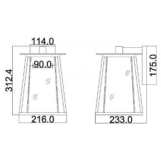 Настенный фонарь HK-WALKER2-M Hinkley, арт. HK-WALKER2-M
