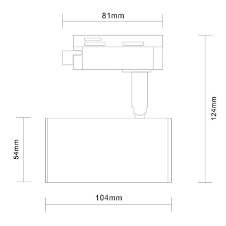 Трековый светильник 10*5 см, ST LUCE Однофазная трековая система ST301.406.01 Черный