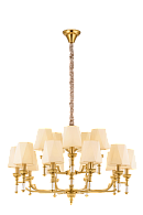 Люстра Ø950 x H600(1300), мм, 15*40W (600W), BRASS(Латунь) NewRgy 8679/10+5LT BRASS