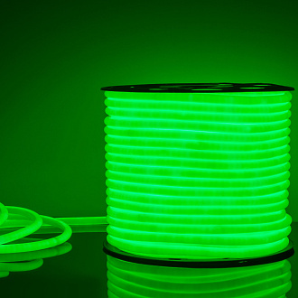 Светодиодный гибкий неон Гибкий неон 220V 9,6W 144Led 2835 IP67 круглый зеленый, 50 м Elektrostandard