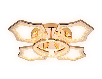 Светильник 62*62*12 см,  106W, 3000К, золото, прозрачный Ambrella Acrylica Original FA577