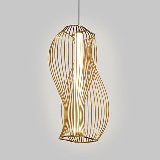 Подвесной светильник 20,9*17*352 см,  LED, 20W, 3000К, Maytoni Shadows of the past MOD263PL-L20BS3K латунный