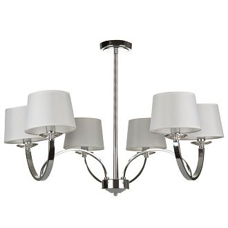 Люстра Tina FR5034PL-06CH, диаметр 78 см, хром-кремовый