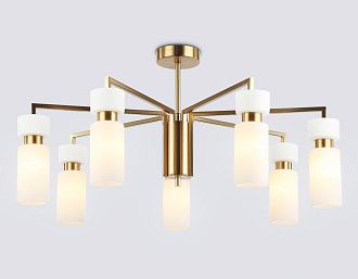 Люстра на штанге **18-35 см, 7*E14*40W, K, Ambrella Light High Light LH56126, латунь
