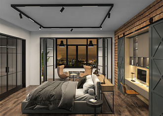 Светильник на шине 41 см, 18W, 3000-6000К Denkirs DK8004-BK черный