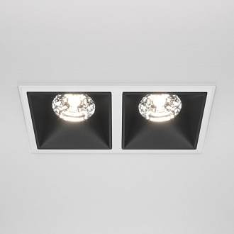 Светильник 17 см, 30W, 4000K, Maytoni Downlight Alfa LED DL043-02-15W4K-SQ-WB, белый-черный