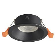 Встраиваемый светильник 9 см, Crystal Lux CLT 080C1 BL, черный, вр 7,5 см