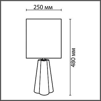 Настольная лампа 48 см, 1*E27*60W, Lumion Hinami 8124/1T, черный