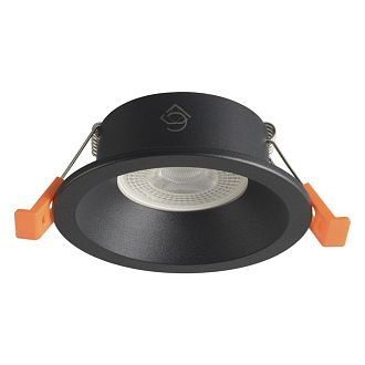 Встраиваемый светильник 9 см, Crystal Lux CLT 080C1 BL, черный, вр 7,5 см