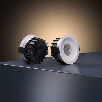 Потолочный акцентный светильник 9*9*5 см, LED, 10W, 4000K, Elektrostandard Combi 25067/LED, белый, вр 7,4 см