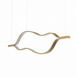 Подвесной светодиодный светильник Tape Light L120 10*50*50 см, 2*LED*61W, 4000K, ImperiumLoft tapelight01, Золотистый