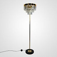 Торшер RH 1920S Odeon Clear Glass Floor Lamp GOLD 50*50*50 см, 4*E14*40W, ImperiumLoft 241415-22, Золотистый, Чёрный