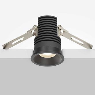 Встраиваемый светильник 3,9*3,9*5,1 см, LED, 7W, 3000К, Maytoni Technical MINI DL059-7W3K-B черный, вр 3,5 см