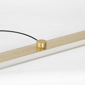 Линейно-подвесной светильник 90*6*35/120 см, 1*led*29W 3000K Lussole Taylor LSP-7233 матовое золото