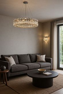 Подвесная люстра 60*126 см, Е14*8*40W, 18 м2 MODELUX ML.7084.600 CR хром