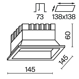 Светильник 15 см, 18W, 3000-6000K, DL056-18W3-4-6K-W, белый, вр 13,8*13,8 см