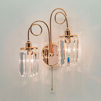 Бра Citilux Синди CL330322, золото, прозрачный