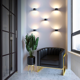 Настенный светодиодный светильник Coneto LED MRL LED 1045 чёрный Elektrostandard