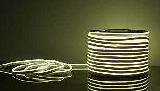 Светодиодный гибкий неон Гибкий неон 220V 9,6W 120Led 2835 IP67 односторонний холодный белый, 50 м Elektrostandard