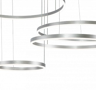 Подвесной светильник 1780*800*140/1240 мм, 4*LED 218W 3000-5700K серебро Indigo Galass V000016L, 14001/4P Silver