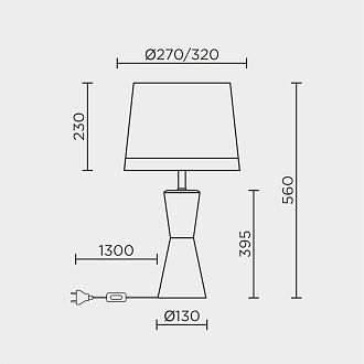 Настольный светильник MODELUX ML.6104.01TL BS-WH