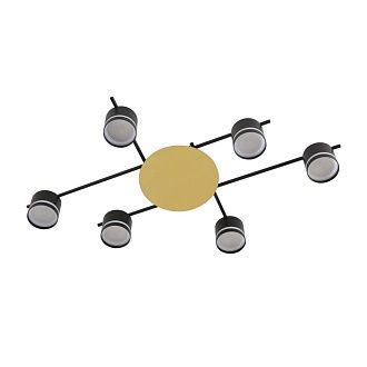 Светильник подвесной 87*57*12-12 см, 6*GX53 LED*7W, Lumion Benua LUM8304/6C, черный; золотой