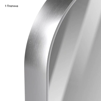 Дизайнерское зеркало овальное Ardo в бетонной раме, 120*60 см, фронтальная и задняя подсветка, 4000-4500K, сенсорная кнопка