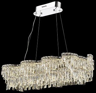 Подвесная люстра 100 см, 99W, 3000K, Wertmark Editta WE153.01.123, хром