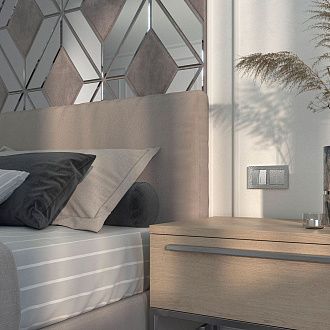 W1210106 Выключатель одноклавишный с подсветкой, hammer серебряный Werkel, 4690389162008