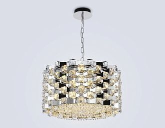 Подвесная люстра с хрусталем **29-120 см, 12*E14*40W, K, Ambrella Light High Light LH41001, хром