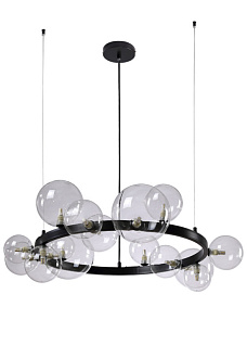 Светильник 85 см, Crystal Lux AGATA SP15 V2 BLACK/TRANSPARENTE, черный