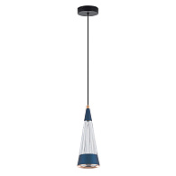 Подвесной светильник 8*8*140 см, LED 12W, 4000K, Голубой LED4U L7121-1 BL