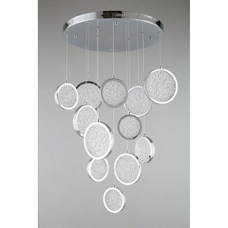 Каскадная люстра 60*60-220 см, 1*LED, 102W, K, Aployt Yulali APL.048.13.102, хром