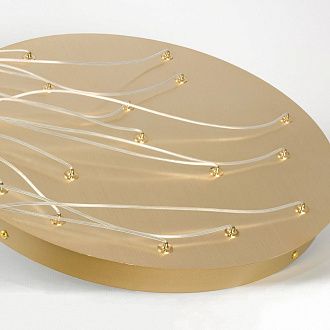 Люстра подвесная *41*100-200 см, 32*led*2W, 4000K, Lussole Hopkins LSP-7404, матовое золото