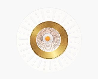Встраиваемый светильник 12 см, 12W, 3000K, Italline IT02-028 gold 3000K, золото, вр 8 см