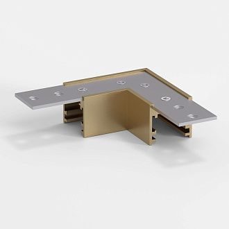 Brass Line Коннектор угловой для накладного шинопровода (латунь) 85224/00, 5*5*см, Elektrostandard Line Magnetic 85224/00, латунь