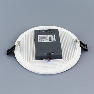Светильник, 17 см, 22W, 3000К, белый, теплый свет, Citilux Омега CLD50R220, встраиваемый LED, вр 15,5 см