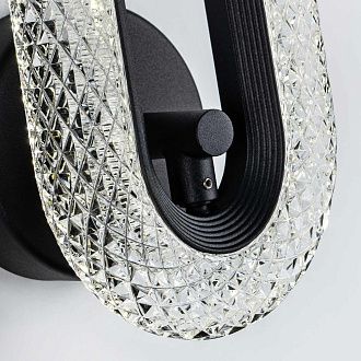 Настенный светильник 12x10xсм, LED, 8Вт, 4000K, Modelux MS.1120.01 BK Черный