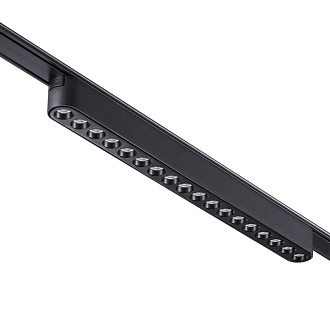 Трековый светильник для низковольтного шинопровода 33*2,5* см, LED 18W*3000 К, Novotech Shino Smal, черный, 359244