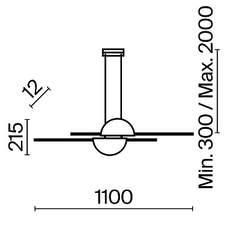 Подвесной светильник 1,8*80 см, LED 2 26W, 4000К, Черный Maytoni Skyline MOD179PL-L26W4K
