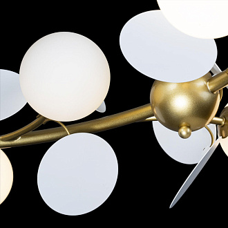 Подвесная люстра Loft IT Matisse 10008/1300 white, диаметр 130 см, золото-белый