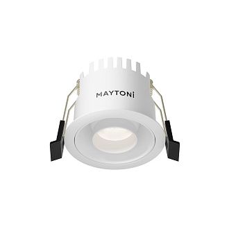 Встраиваемый светильник *6,5*-4,9 см, *LED*10W, 4000K, Maytoni Technical Dip T DL128-10W4K-W, Белый